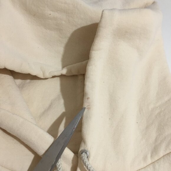 Harvard University Champion Mens Small Hoodie Sweatshirt Embroidered Ivory - Picture 6 of 10